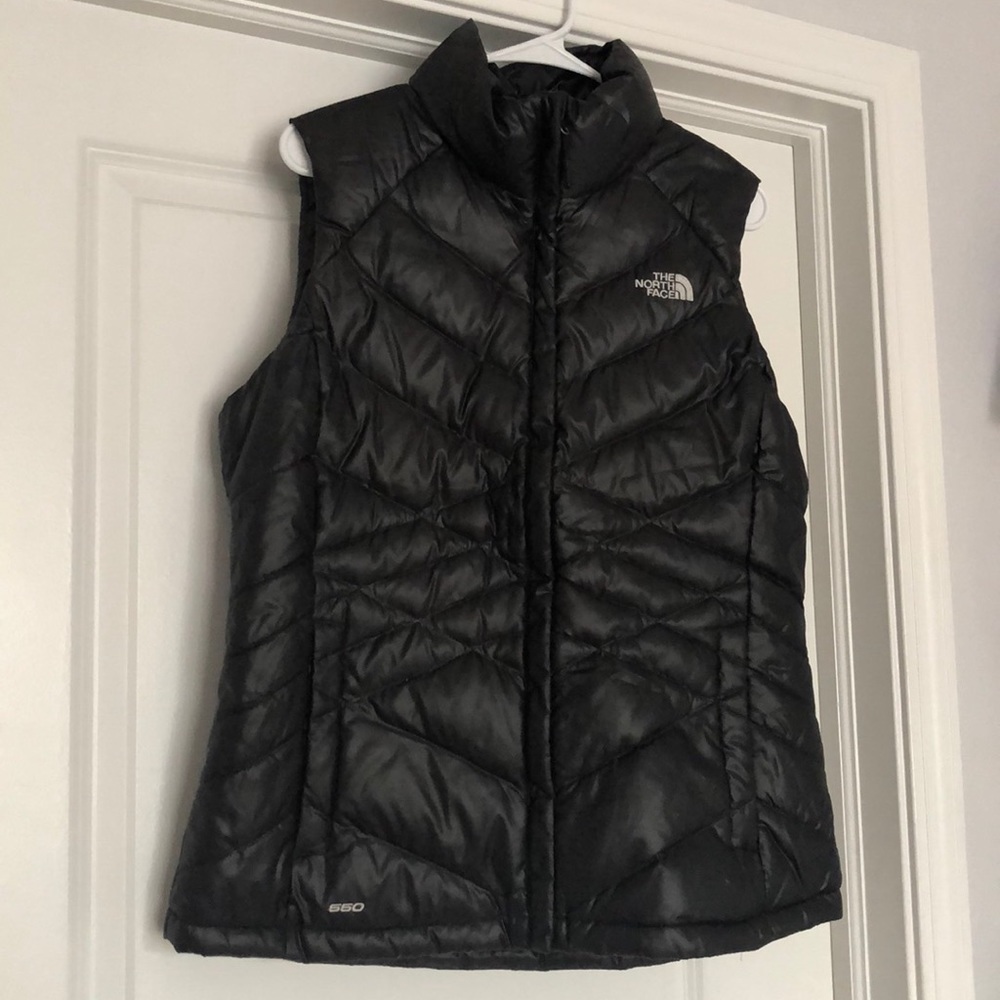 Charcoal Black North Face Bubble Vest